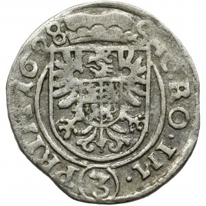 Silesia, Albrecht von Wallenstein, 3 Kreuzer Jičín 1628 - RARE