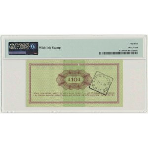 Pewex 10 dolarów 1969 - GF - PMG 55