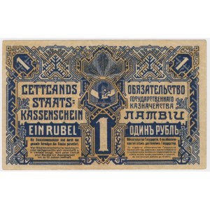 Latvia, 1 rubel 1919