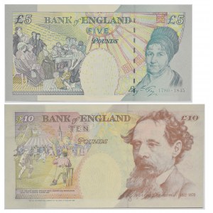 Great Britain, Set of 5-10 pounds 1990-93 (2 pcs.)