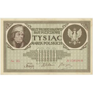 1.000 marek 1919 - Ser.ZG. - duże S i szeroka numeracja
