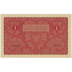 1 marka 1919 - I Serja AA - bardzo rzadka seria