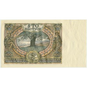 100 złotych 1932 - Ser.AE. - bez dodatkowych znaków wodnych