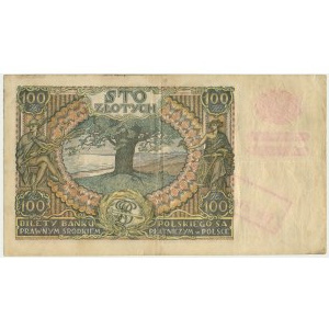100 złotych 1932(9) - Ser.BT. - + X + - fałszywy przedruk okupacyjny