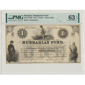 Węgry, 1 dolar 1852 - PMG 63 EPQ