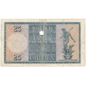 Gdańsk 25 guldenów 1924 - B/A - EKSTREMALNIE RZADKI - pierwsze notowanie w Polsce
