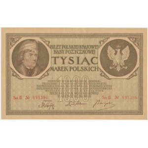 1.000 marek 1919 - 2 x Ser. B - WYŚMIENITY