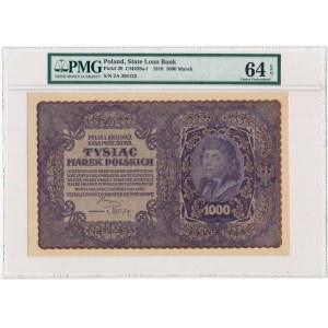 1.000 marek 1919 - II Serja A - PMG 64 EPQ