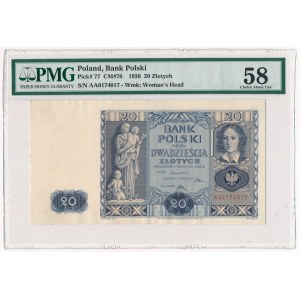 20 złotych 1936 - AA - PMG 58 - pierwsza seria