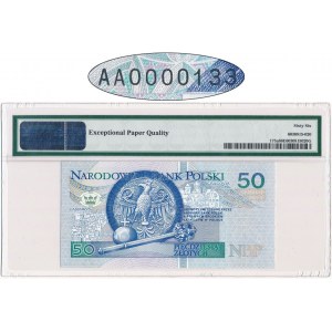 50 złotych 1994 - AA 0000133 - PMG 66 EPQ - BARDZO RZADKI