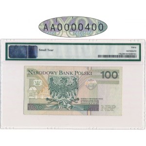 100 złotych 1994 - AA 0000400 - PMG 30 - PIĘKNY NUMER