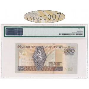 200 złotych 1994 - YA 00000007 - PMG 55 - seria zastępcza - RZADKOŚĆ