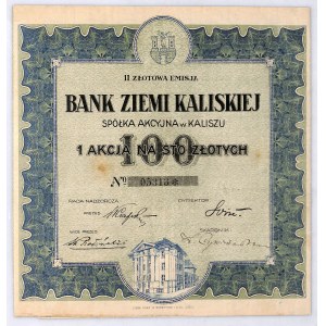 Bank Ziemi Kaliskiej S.A. akcja na 100 zł, em. II