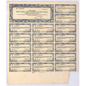 Bank Związku Spółek Zarobkowych S.A. akcja na 100 zł, s. C, 1935