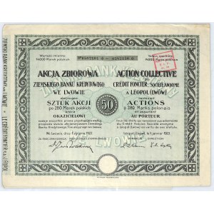 Ziemski Bank Kredytowy 50 akcji po 280 mkp, 1.01.1923