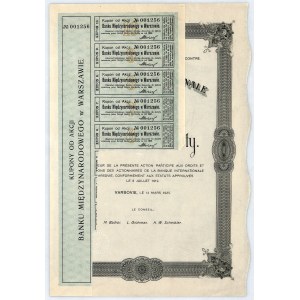 Bank Międzynarodowy w Warszawie S.A. akcja na 500 zł, 1925