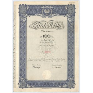 Bank Polski S.A. akcja na 100 zł, 1934
