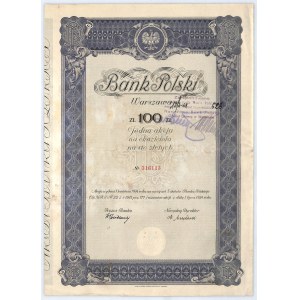 Bank Polski S.A. akcja na 100 zł, 1934