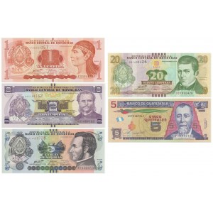 Banknoty drukowane przez PWPW, Zestaw Honduras 1-20 lempir (5 szt.) 2016