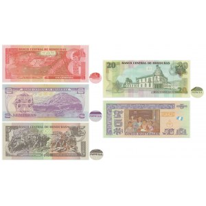 Honduras, Set of lempiras 1-20 (5 pcs.) 2016