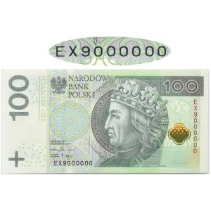 100 złotych 2018 - EX 9000000 - numer milionowy
