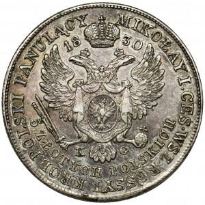 Kingdom of Poland, 5 zloty Warsaw 1830 KG - RARER