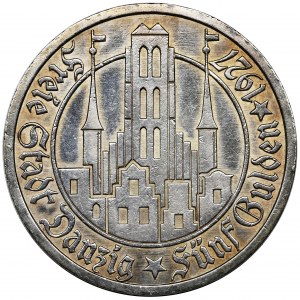 Wolne Miasto Gdańsk, 5 guldenów 1927
