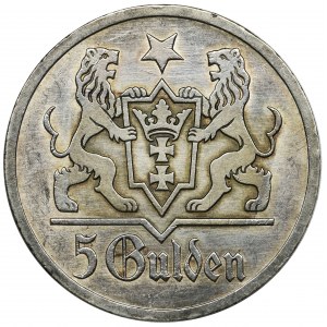 Free City of Danzig, 5 gulden 1927