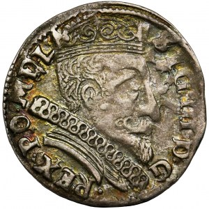 Zygmunt III Waza, Trojak Wilno 1598 - rurkowata kryza - RZADKI