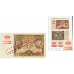 100 złotych 1934(9) - fałszywy przedruk okupacyjny - ILUSTROWANY w kat. Czesława Miłczaka