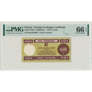 Pewex 5 centów 1979 - HA - PMG 66 EPQ