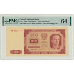 100 złotych 1948 - GW - PMG 64 - z ramką - RZADKOŚĆ