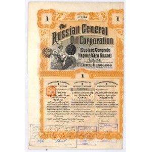 The Russian General Oil Corporation, warrant na akcje 1 funt szterling