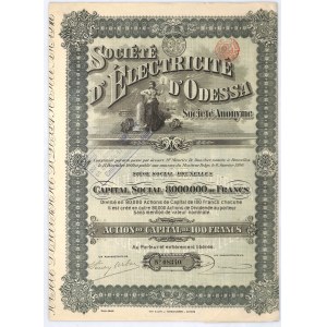 Elektryczność i Tramwaje Odessy, 100 franków 1910