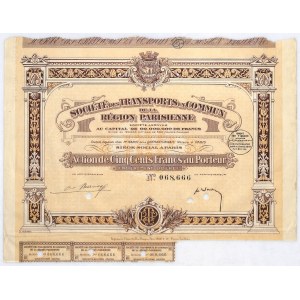 Francja, Societe des Transportes en Commun, 500 franków 1921