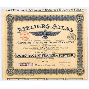 Francja, Ateliers Atlas, 100 franków 1917