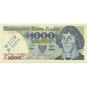 1.000 złotych 1975 - WZÓR - A 0000000 No. 0422