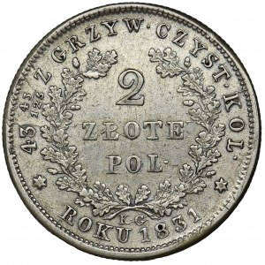 November Uprising, 2 zloty Warsaw 1831 KG