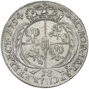 Augustus III of Poland, 1/4 Thaler Leipzig 1754 EC