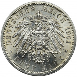 Germany, Kingdom of Prussia, Wilhelm II, 5 mark Berlin 1901