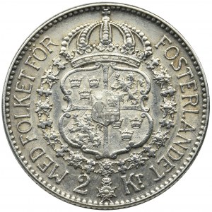 Sweden, Gustav V, 2 Krone Stockholm 1934