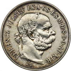 Hungary, Franz Joseph I, 5 Korona Kremnitz 1900 KB