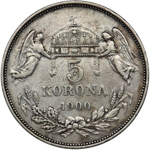 Hungary, Franz Joseph I, 5 Korona Kremnitz 1900 KB