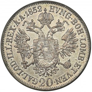 Austria, Franz Joseph I, 20 Kreuzer Wien 1852 A - RARE
