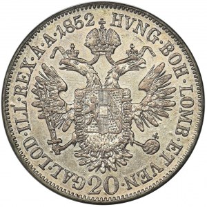 Austria, Franz Joseph I, 20 Kreuzer Wien 1852 A - RARE