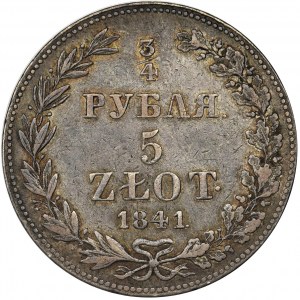 3/4 rouble = 5 zloty Warsaw 1841 MW