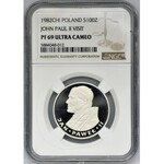 100 zloty 1982 John Paul II - NGC PF69 ULTRA CAMEO - PROOF