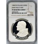 200 zloty 1982 John Paul II - NGC PF68 ULTRA CAMEO - PROOF