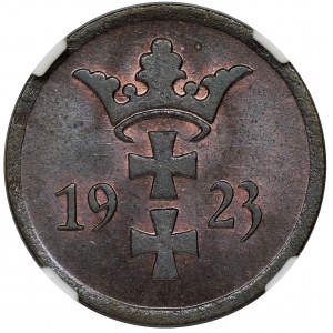 Free City of Danzig, 2 pfennig 1923 - NGC MS65 BN