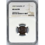 Free City of Danzig, 1 pfennig 1937 - NGC MS66 BN